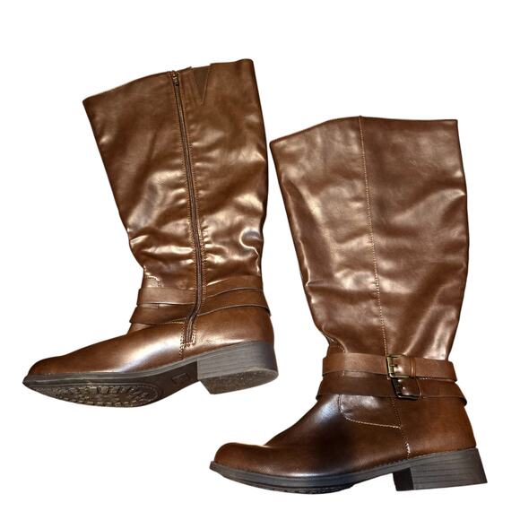 Style & Co. 12 Margo Riding Women's Brown Boots Shoe Medium Width - Picture 1 of 4